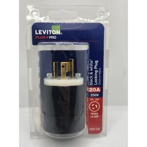 Leviton Plus Pro 20 Amp 250 Volt 2321-CS Plug‎ New in Package